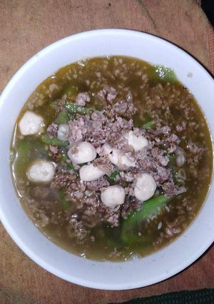 Hình của món Canh mướp thịt băm mọc.