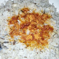 A picture of Rice and beans.