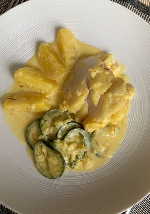 Une photo de Cabillaud sauce safran