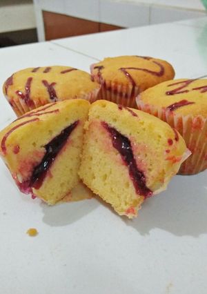 Foto resep Muffin filling blueberry jam