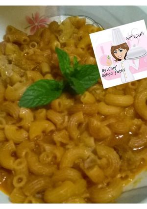 صورة لوصفة مكرونه مبكبكه بمكعبات اللحمه