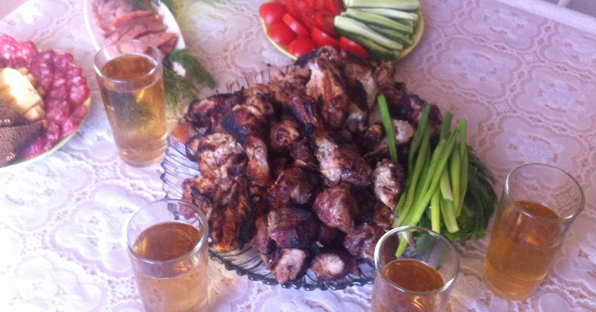 Ингредиенты для шашлыка по кавказски. Простой маринад для шашлыка