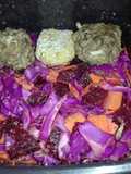 Vianda 1 (Vegetariana): albóndigas de lentejas con ensalada♥