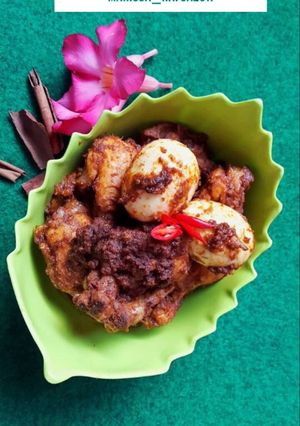 Foto resep Rendang ayam + telur padang