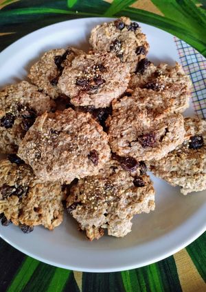 Una foto de Galletas de avena, manzana y pasas