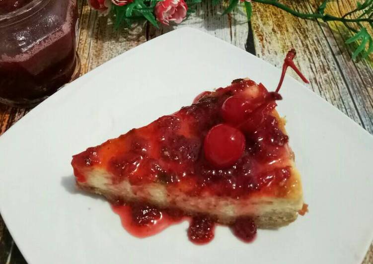 Resep Strawberry cheese cake (baked), Enak
