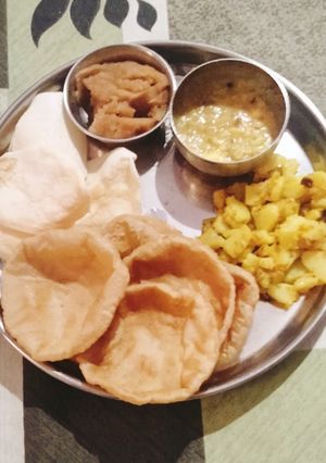 A picture of Ramnavami BHOG Prasad (Durga Puja Bhog Prasad 🙏🌹).