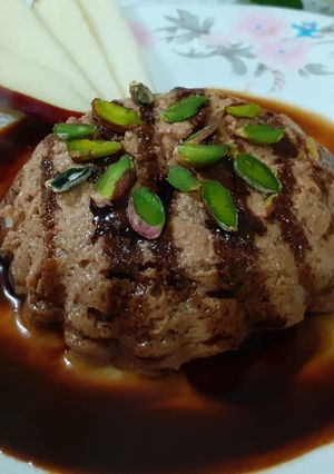 A picture of Chocolate Bhapa Doi (Steamed Yogurt).