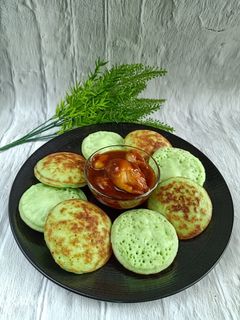 Foto resep Serabi Pandan Kinca Duren