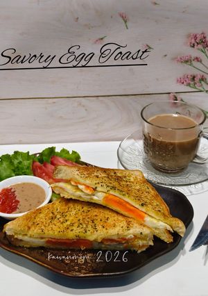 Foto resep Savory Egg Toast