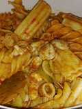 Macarrones gigantes con sofrito