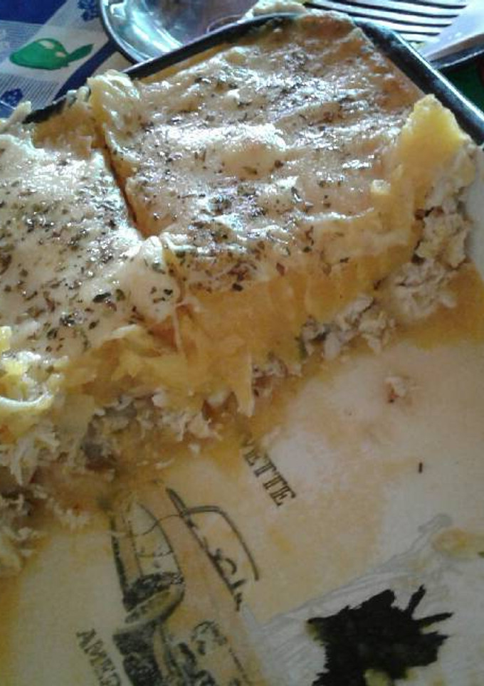Una foto de Pastel de calabaza y pollo bajo en calorías