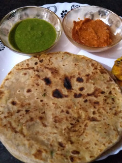 A picture of Soya paneer Paratha.