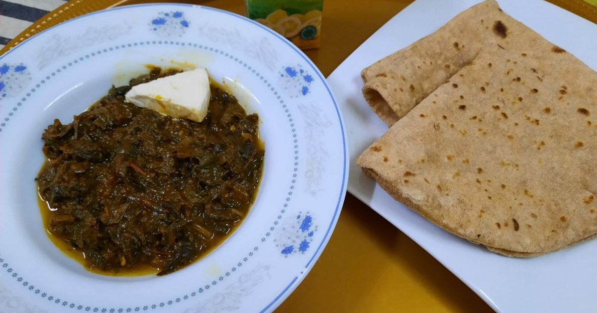 Asif Roti Palak Ka Saag And Ghar Ki Roti Recipe by Naila Asif - Cookpad