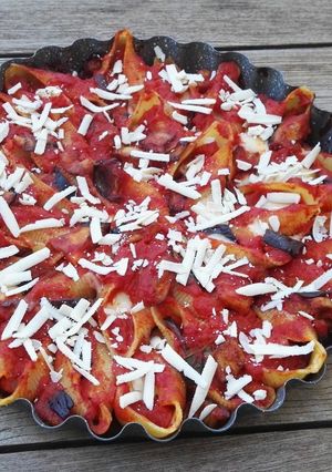 A picture of Baked Conchiglioni alla Norma.