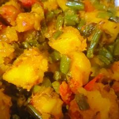 A picture of Beans potato sabji 😊.