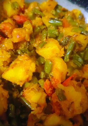 A picture of Beans potato sabji 😊.