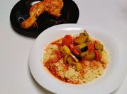 Une photo de cuisson semoule couscous