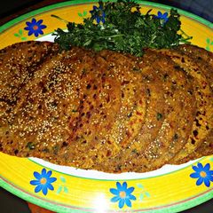 A picture of Pumpkin parathas.