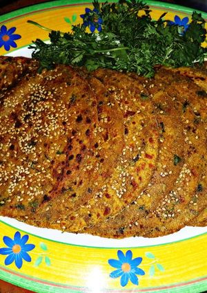 A picture of Pumpkin parathas.