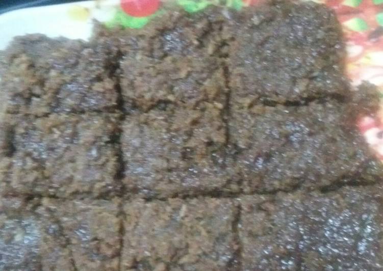 Choco coconut burfi