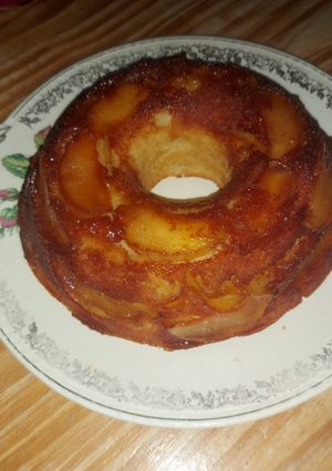 Una foto de Torta invertida de manzana🍎