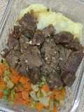 Carne em cubos com vegetais