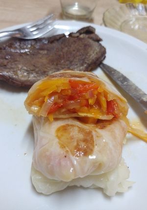 Una foto de Rollitos de repollo saludable