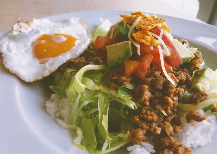 Simple Way to Prepare Quick Taco Rice: Local dish from Okinawa, Japan