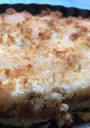 Una foto de Tarta de dulce de leche y coco