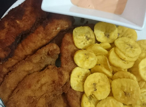 Una foto de Fajitas de Pollo Apanado