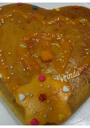A picture of Eggless Mango Cake.