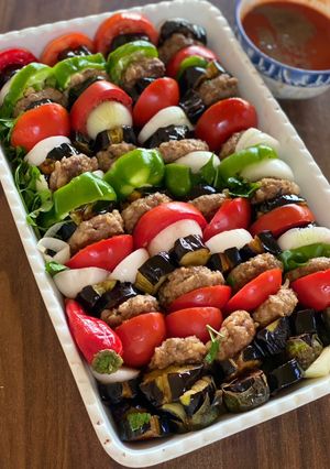 صورة لوصفة باذنجان بكرات الحمه المفرومه