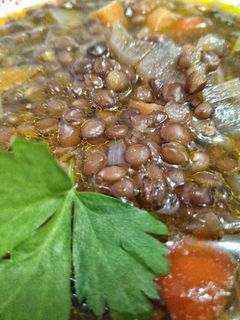 Una foto de Lentejas caviar