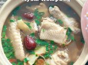 Gambar ayam sup herba