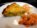 Quiche de verduras, atún y jamón