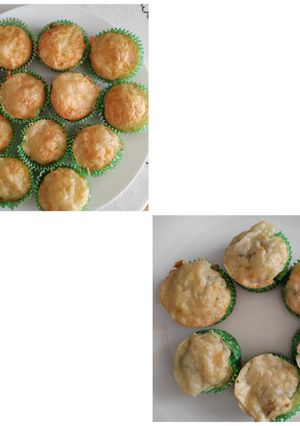 Medvehagymás és sajtos muffin recept fotója