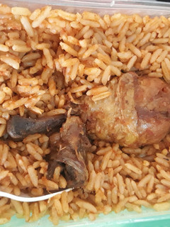 A picture of Jollof rice.