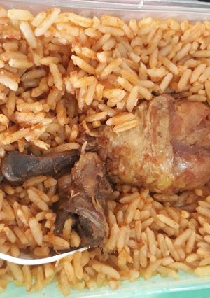 A picture of Jollof rice.