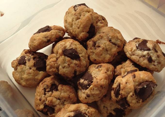 Comment faire Préparer Délicieuse Cookies à la banane et aux pépites de
chocolat