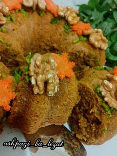 عکسی از دستور کیک هویج و گردو