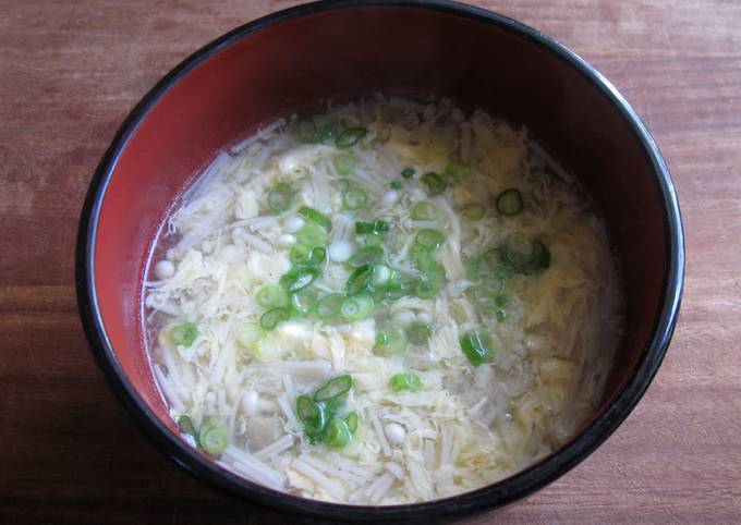 Egg & Enoki Soup