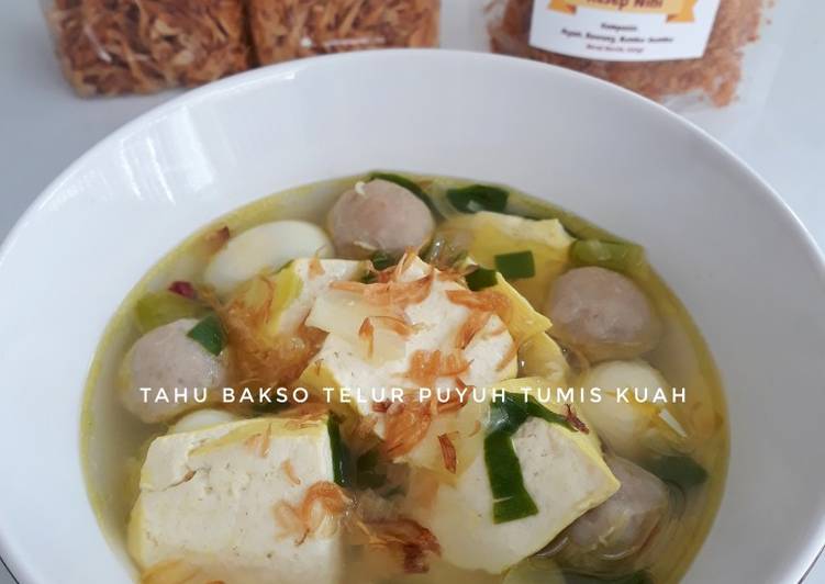 Resep masakan Tahu Bakso Telur Puyuh Tumis Kuah (Menu Anak) | Resep Membuat Tahu Bakso Telur Puyuh Tumis Kuah (Menu Anak) Yang Bisa Manjain Lidah