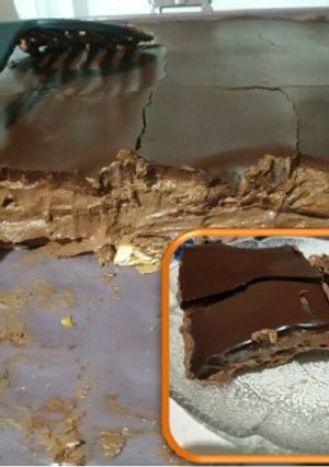 Φωτογραφία της συνταγής Τέλειο σοκολατένιο γλυκό ψυγείου - τούρτα εύκολο και γρήγορο