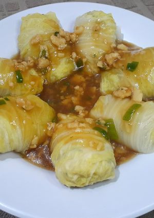 Foto resep Sawi Ayam saos siram