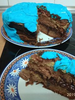 Una foto de Tarta pitufa