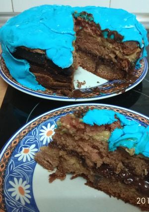 Una foto de Tarta pitufa