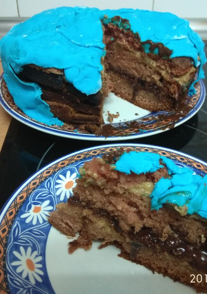 Una foto de Tarta pitufa