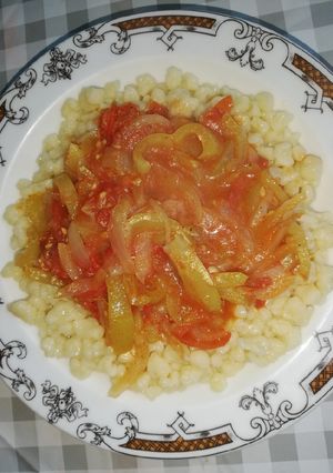 Lecsós galuska😋 recept fotója