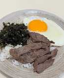 ข้าวไข่ดาวเนื้อทอด